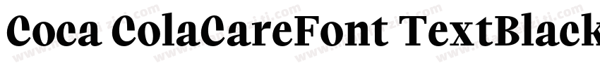 Coca ColaCareFont TextBlack字体转换